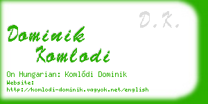dominik komlodi business card