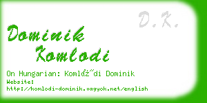 dominik komlodi business card